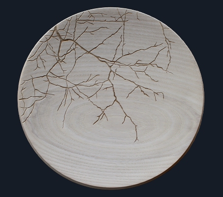 Ghost Branches Carved Platter